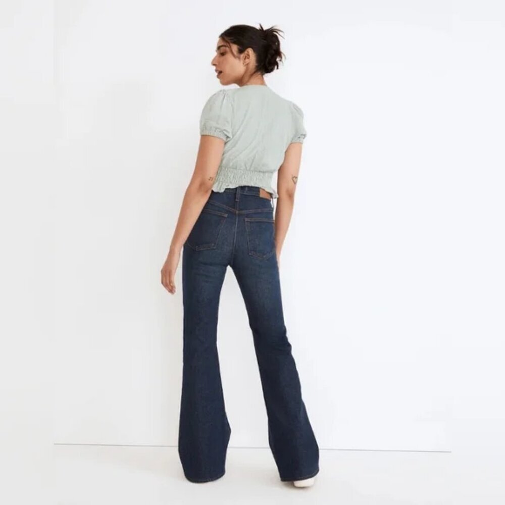 MADEWELL "The Perfect Vintage Flare" Jean Dark Wash Denim Women's Size 27 - Picture 2 of 16